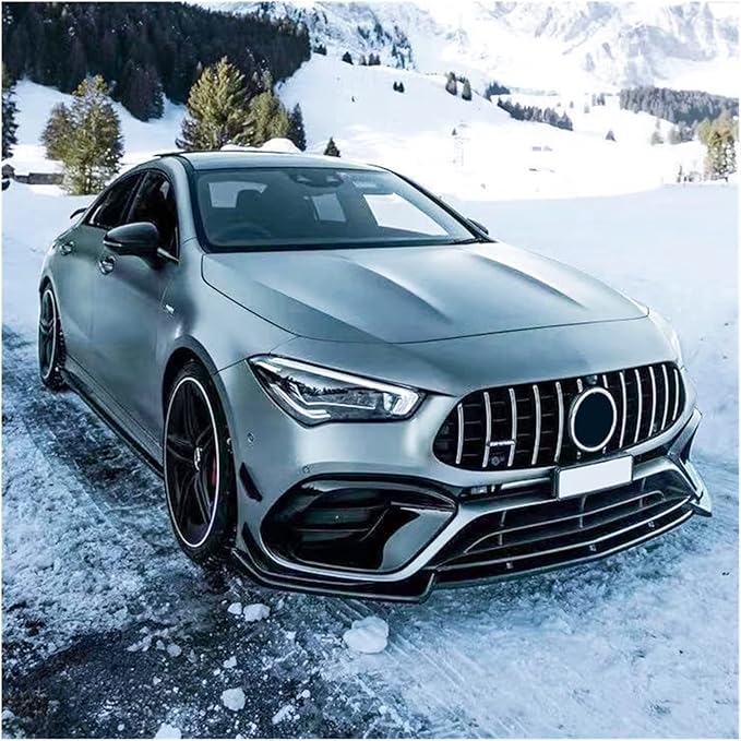 Compatible for Mercedes CLA 45 AMG C118 Accessories CLA Class C118 2019-2023 PP Car Front Bumper Lip Spoiler Splitter Diffuser Canard Lip (Color : Glossy Black)