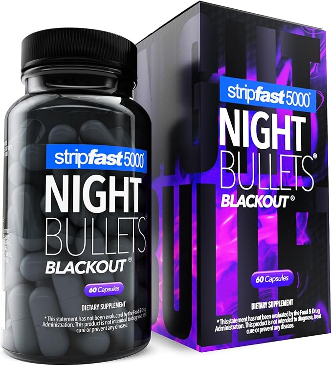 stripfast5000 Weight Management Support + Relaxation Capsules Stimulant-Free for Women &amp Men Night Bullets Blackout