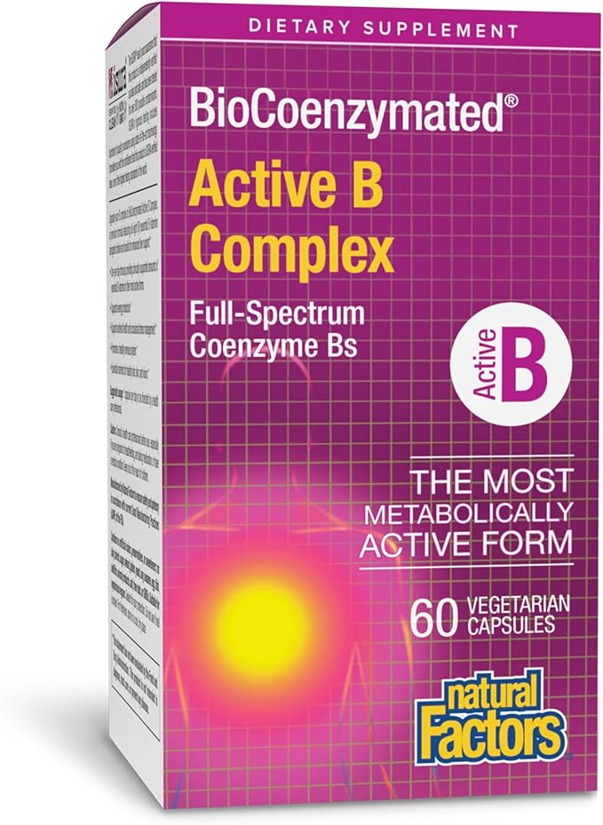 Natural Factors BioCoenzymated Active B Complex 60 Capsules (60 Servings)