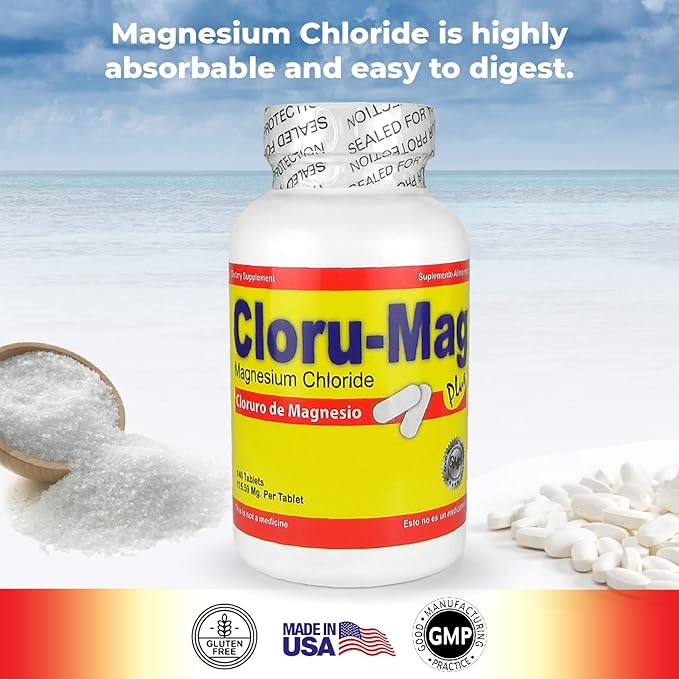 Magnesium Chloride - 140 Tablets (Cloruro de Magnesio)