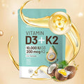 VivoNu Vitamin D3 K2 10000 IU with MK7-300 Virgin Coconut Oil Softgels 2 in 1 Vitamins D &amp K Complex | Vitamina D3 con K2 ((180 capsules/1Bag))