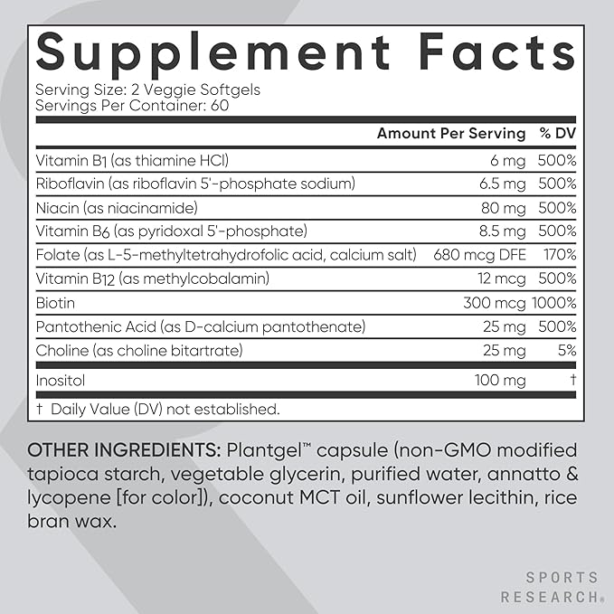 Sports Research® Her Health Power - Women's Probiotics with Prebiotics 65 Billion CFU and Full Spectrum of B Vitamins with Methylated B12 &amp Folate