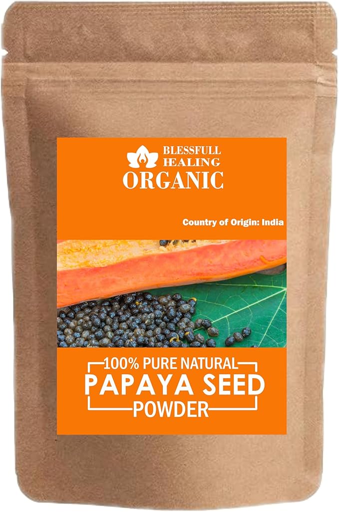 Blessfull Healing Organic 100% Pure Natural Papaya Seed Powder | 100 Gram / 3.52 oz