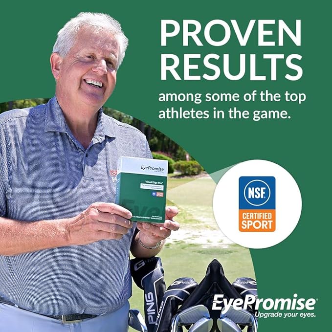 EyePromise Vizual Edge Pro Supplement - 30 Single-Serving Pill Packets 30-Day Supply - Visual Performance Eye Vitamin with 26mg Zeaxanthin &amp 8mg Lutein for Vision Quality &amp Clarity