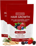 Lumin Hair Growth Gummies Hair Growth Gummies for Black WomenSupports Thicker Stronger &amp Healthier-Looking Hair – Mixed Berry Flavor 60 Gummies (2Bag)