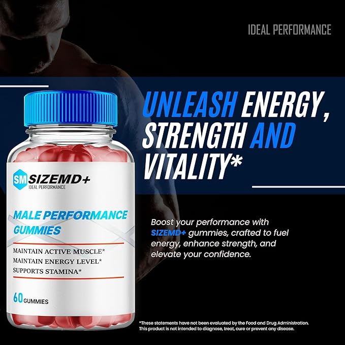 SizeMD+ Gummies Official SizeMD + Gummies for Men - Maximum Strength Performance All Natural Support Overall Health &amp Wellness SizeMD Advanced Formula Support Gummy Reviews (1 Pack)