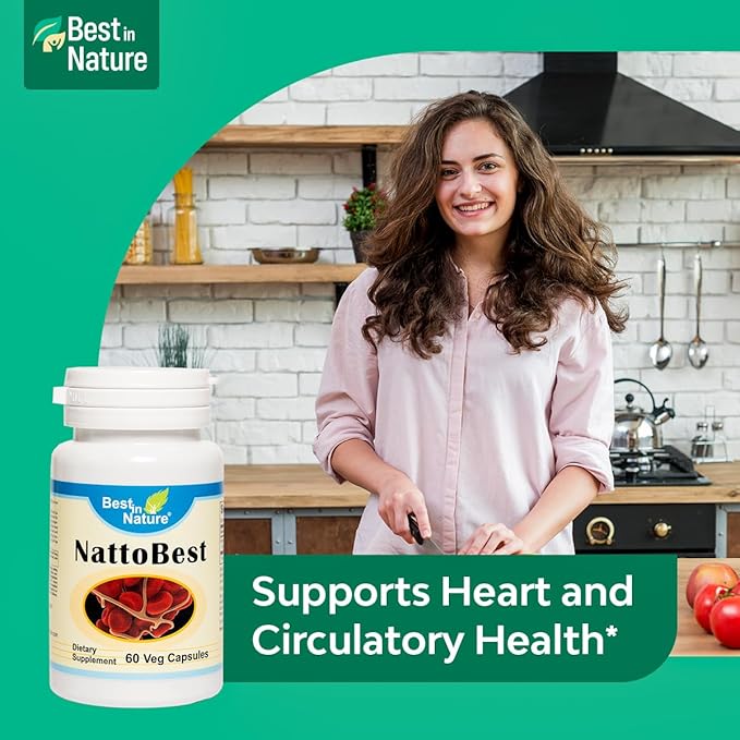 NattoBest™ - Supports Heart Health and Promotes Healthy Circulation with nattokinase an Enzyme Isolated from The Traditional Japanese Food natto. Created