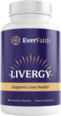 EVERFAITH Livergy - Liver Cleanse Detox &amp Repair - Liver Support &amp Health Supplement - with Milk Thistle Beet Root Extract Turmeric Dandelion &amp More - Vegetarian Gluten Free Non-GMO -