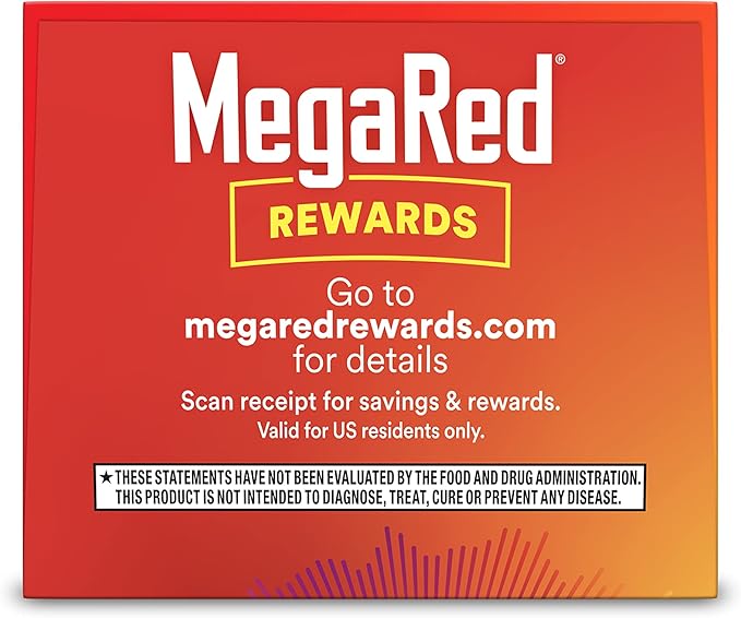 MegaRed Antarctic Krill Oil 500mg Omega 3 Fatty Acid Supplement Extra Strength EPA &amp DHA Krill Oil Softgels (90cnt Box) Astaxanthin Heart Health Supplement with No Fish Oil Aftertaste