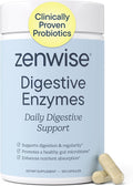 Zenwise Health Digestive Enzymes with Bromelain &amp Papaya - Multi Enzymes Digestion Supplement with Probiotics &amp Prebiotics for Gut Health Gas &amp Bloating Relief - Men &amp Women - 100 Veg