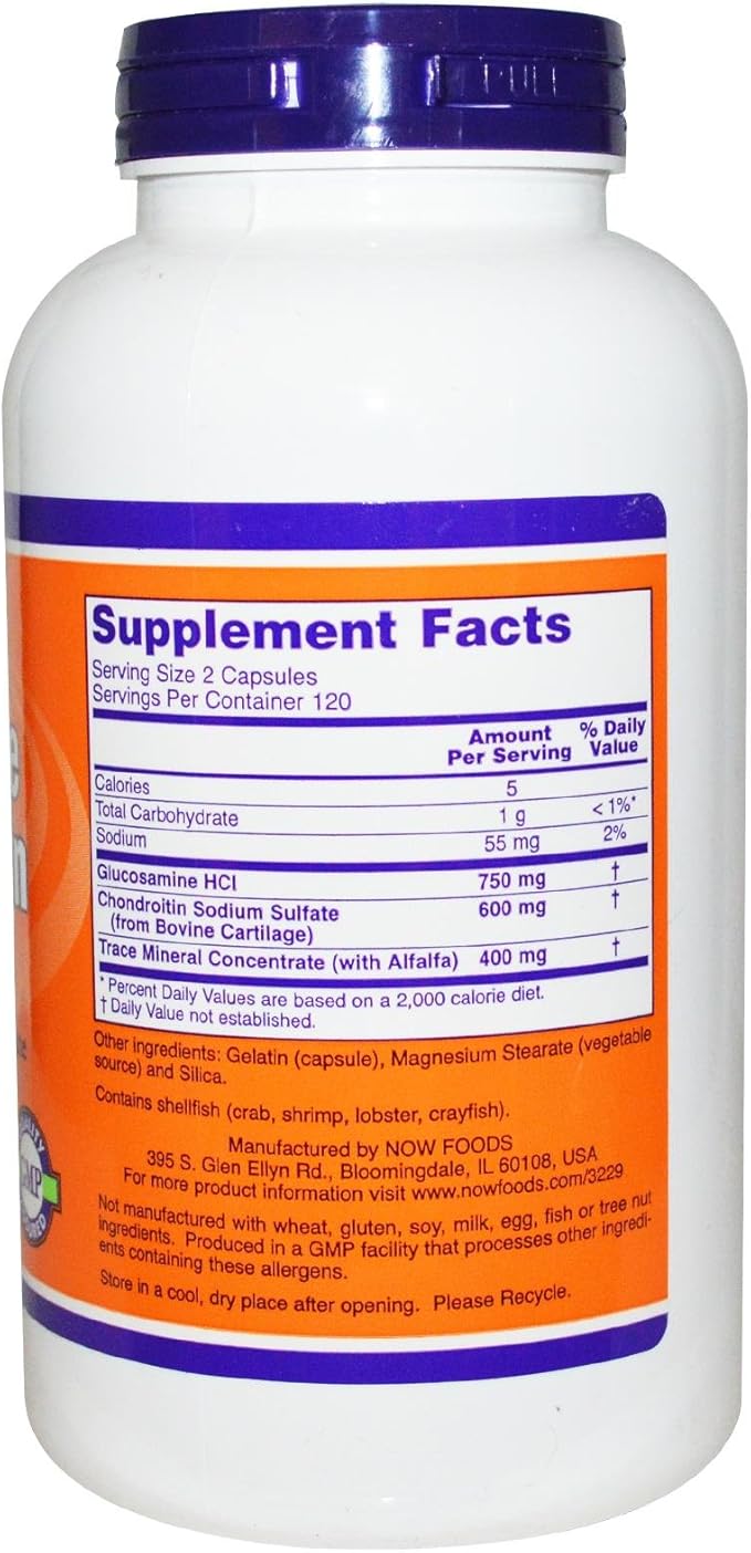 NOW Foods - Glucosamine and Chondroitin Caps - 240 Capsules