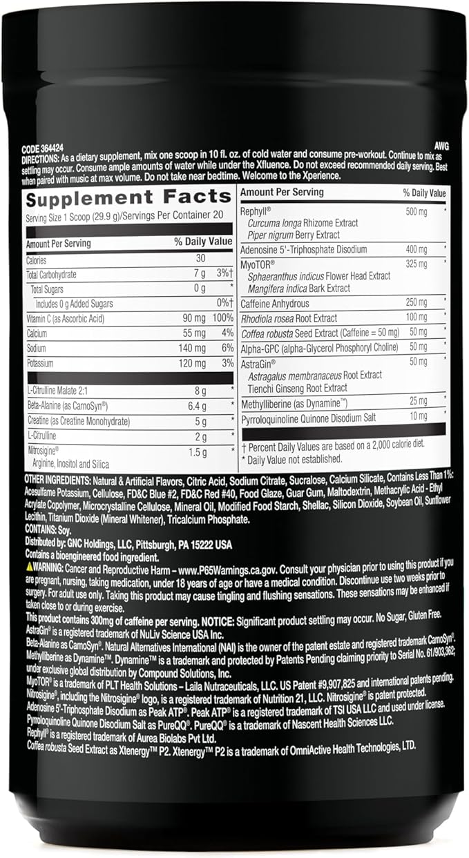 BEYOND RAW Concept X Clinically Dosed Pre-Workout Powder Contains Caffeine L-Citrulline Creatine and Beta-Alanine Sweet &amp Tart Flavor 20 Servings