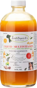 Liquid Multivitamin by Juka's Organic Co. For SKIN | HAIR | NAILS with Zinc | Biotin |Baobab | Vitamin A-E |Traced Minerals Amino Acid | Boost Immune Energy &amp Digestive System In Glass Bottles 1