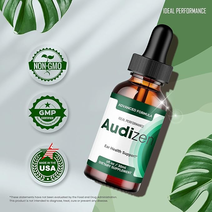 Audizen Tinnitus Drops Official Audizen Tinnitus Relief for Ringing Ears Advanced Ear Health Support Supplement Liquid Drops All Natural for Healthy Ringing Ear Audi Zen Droppers Reviews (2 Pack)