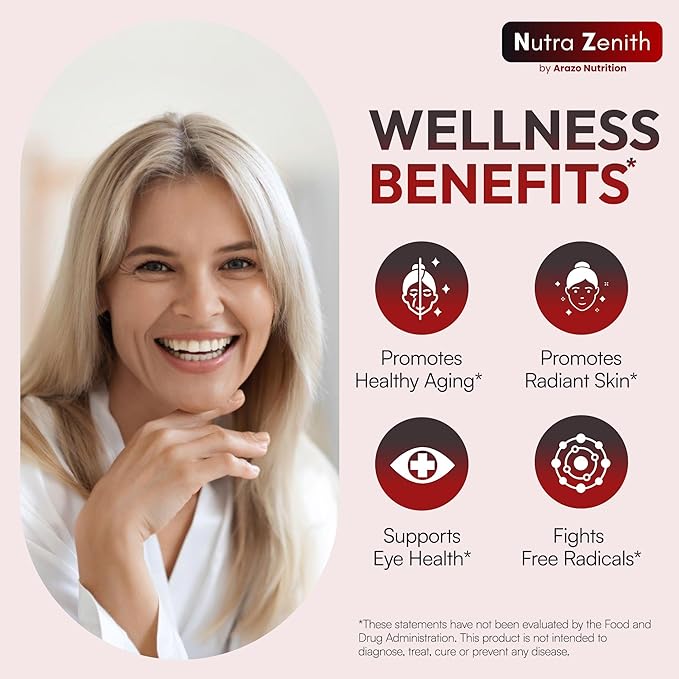 Astaxanthin Supplement with Omega-3 Vitamin E &amp Lutein – 60 Capsules for Super Antioxidant Support Energy Boost Mental Clarity &amp Eye/Skin Care – Triple-Action Formula (Powerful Antioxidant