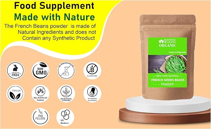 Organic French Green Beans Powder 100% Pure Natural 100 Gram / 3.52 oz