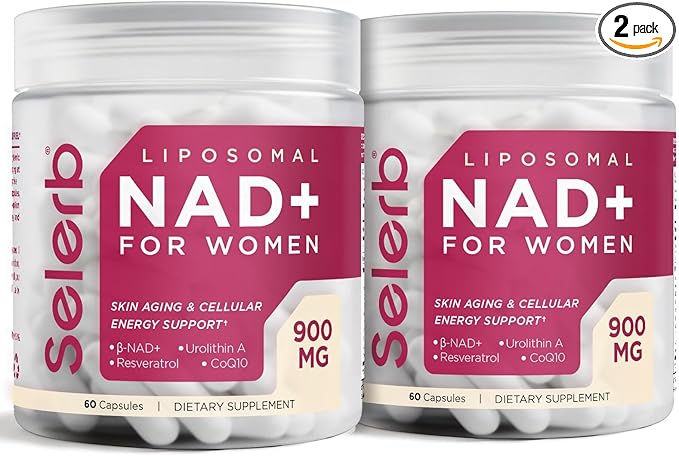 NAD+ Supplement for Women - NMN Alternative with β-NAD+ Trans-Resveratrol CoQ10 D-Ribose - Promotes Cellular Renewal Energy and Radiant Skin Health - 60 Capsules 2 Packs Advanced