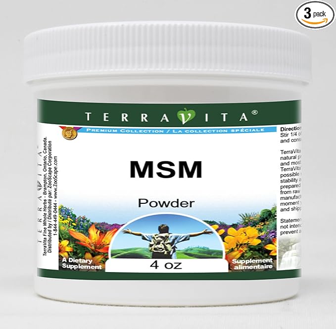 Terravita MSM Powder (4 oz ZIN: 510650) - 3 Pack