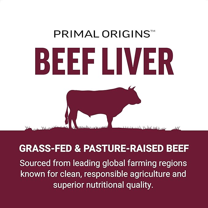 FORCE FACTOR Primal Origins Beef Liver Capsules Grass Fed Beef Organ Supplement Pasture-Raised Hormone &amp Antibiotic Free Non-GMO 150 Capsules
