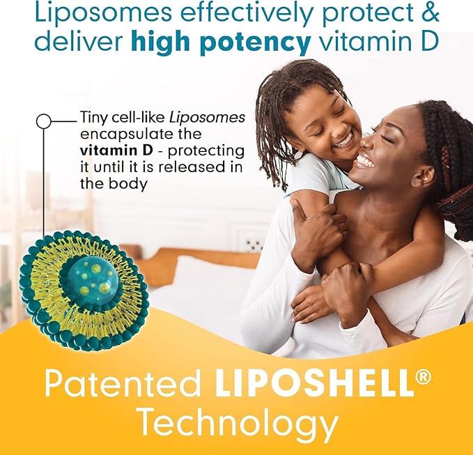 Lipo-Sachets Liposomal Vitamin D3-1000IU Per Serving for Immune System Support - High Absorption Vitamin D - GMO Free No Added Sugar - 30 Liposomal Liquid Vitamin D Packets
