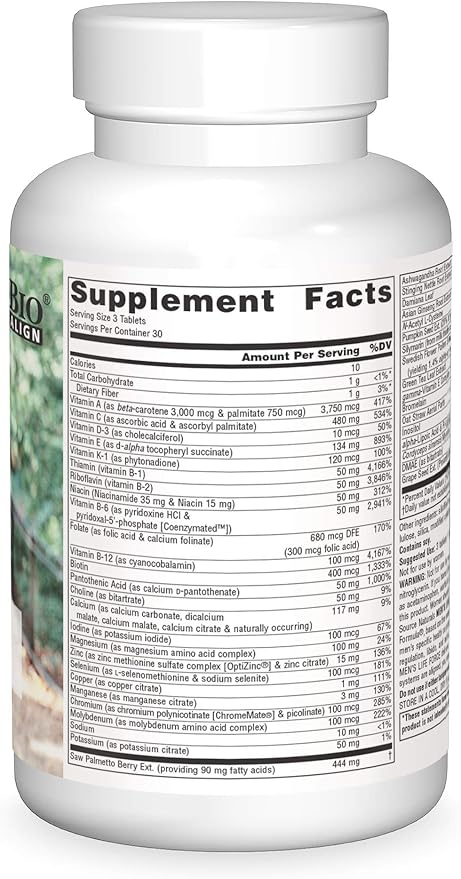 Source Naturals Men's Life Force Multiple Daily Multivitamin &amp Immune Health Supplement - 13 Essential Vitamins Nutrients &amp Minerals - 180 Tablets