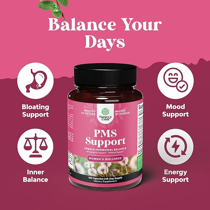 Bundle of PMS Support Supplement for Women with DIM Chasteberry Black Cohosh &amp Ashwagandha and Krill Omega 3 Fish Oil Softgels 500mg - Concentrated Krill EPA &amp DHA - Burpless Fatty Acids Sup