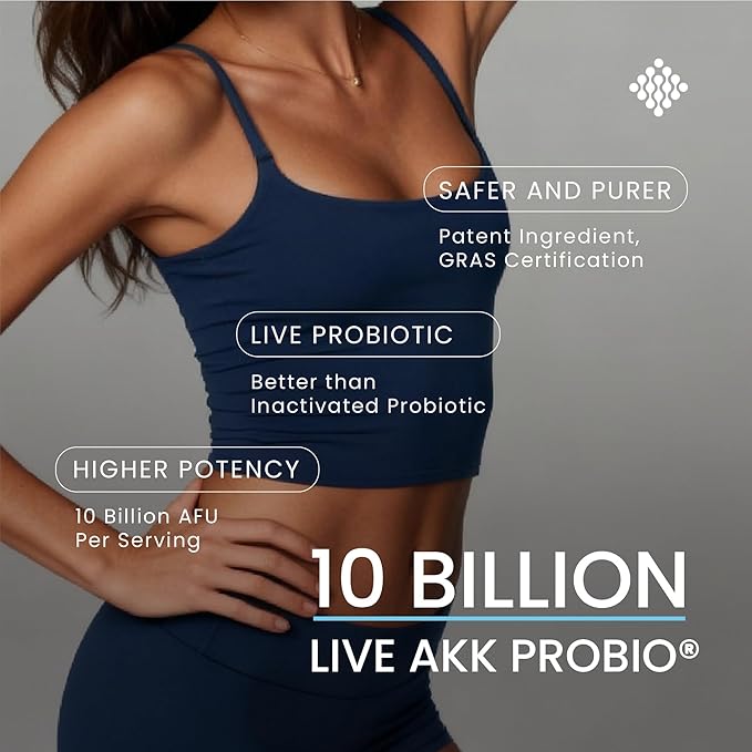 60Billion Akkermansia Muciniphila with Bifidobacterium Supports GLP-1 Production Naturally Delayed Release Advanced Gut Health Appetite &amp Craving Control Made in USA 30 Servings