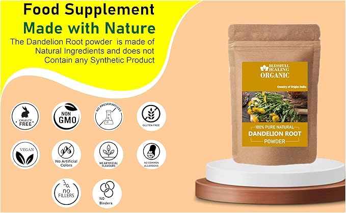 Organic Dandelion Root Powder 100% Pure Natural 200 Gram / 7.05 oz