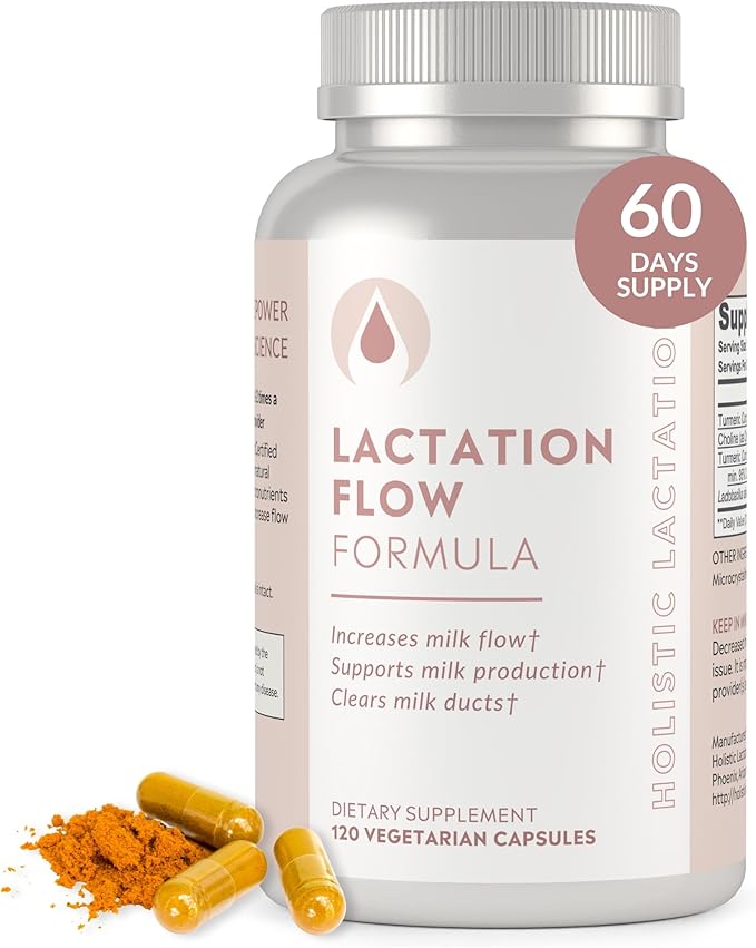 Holistic Lactation® Lactation Flow Formula (60 Servings) Supplement to Support Breastmilk Flow &amp Milk Supply Contains Breastfeeding Probiotic and Choline Lecithin-Free