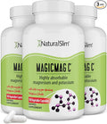 MagicMag C by NaturalSlim Magnesium Citrate Capsules for Muscle Relaxation Sleep Quality Nerve Function &amp Electrolyte Support Daily Magnesium Supplement for Men and Women 100 Capsules