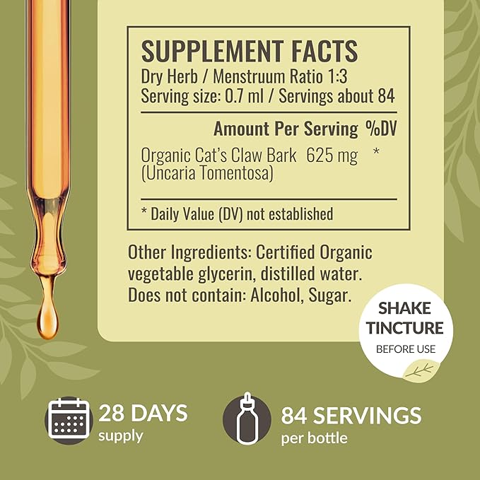 HERBAMAMA Beet Root and Cat's Claw Kit - Bundle of 21:1 Concentrate Beet Root and Cat's Claw Tincture 2 fl oz - Vegan Non-GMO Sugar &amp Alcohol-Free - 2 Pack