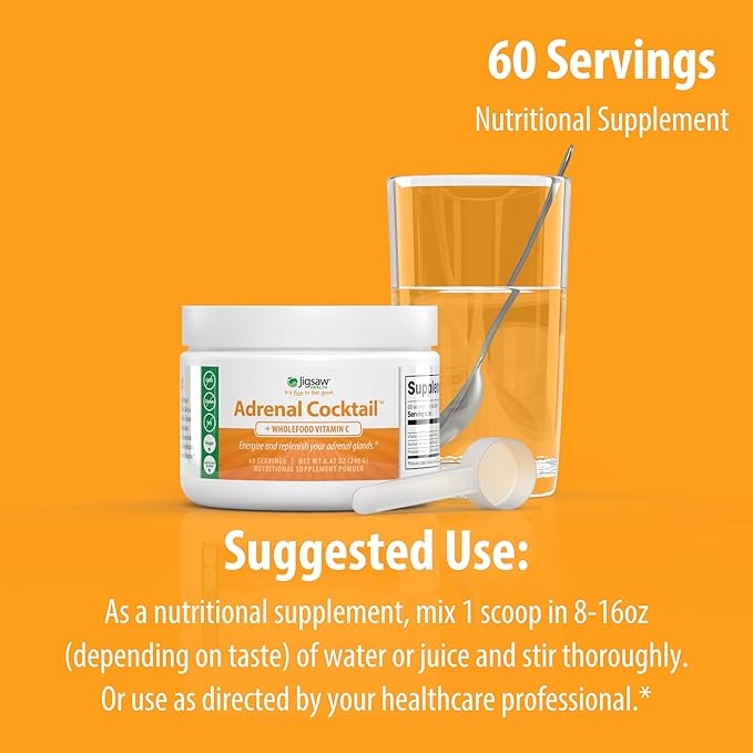 Jigsaw Health Bundle | Adrenal Cocktail 60 Servings (Jar) and MagPure Malate 120 Capsules