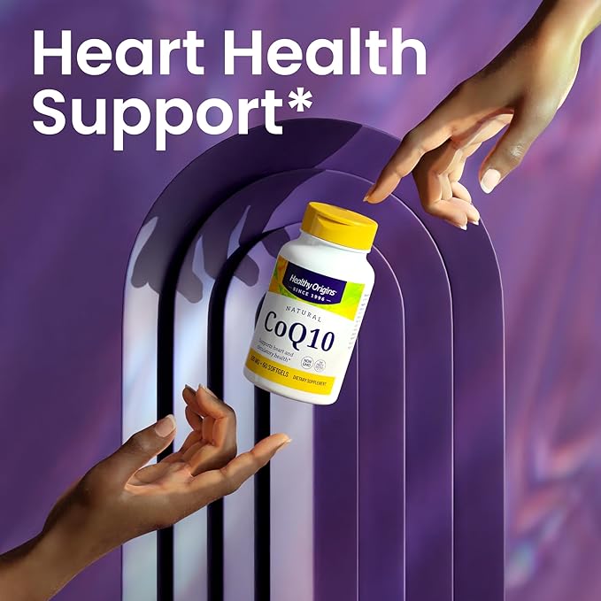 Healthy Origins® CoQ10 100 mg – Natural Trans-Isomer Ubiquinone – Yeast Fermented Supports Heart Health &amp Cellular Energy – Non-GMO 300 Softgels