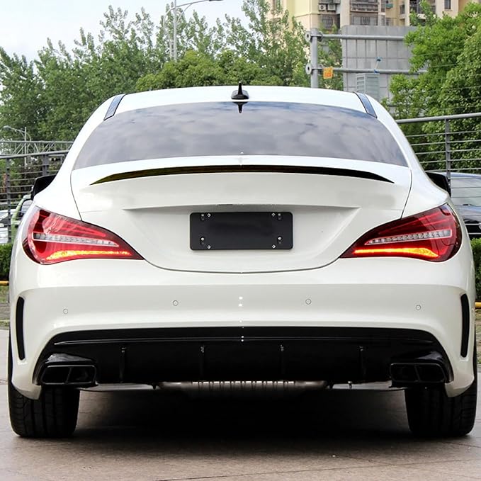Compatible with Benz CLA-Class C117 CLA200 260 CLA45 AMG 2013-2019 Trunk Top Spoiler Lip Tail Wing Car Styling Body Kit Accessories BlackGlossy Black