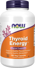 NOW Foods Supplements Thyroid Energy™ Iodine and Tyrosine plus Selenium Zinc and Copper 180 Veg Capsules