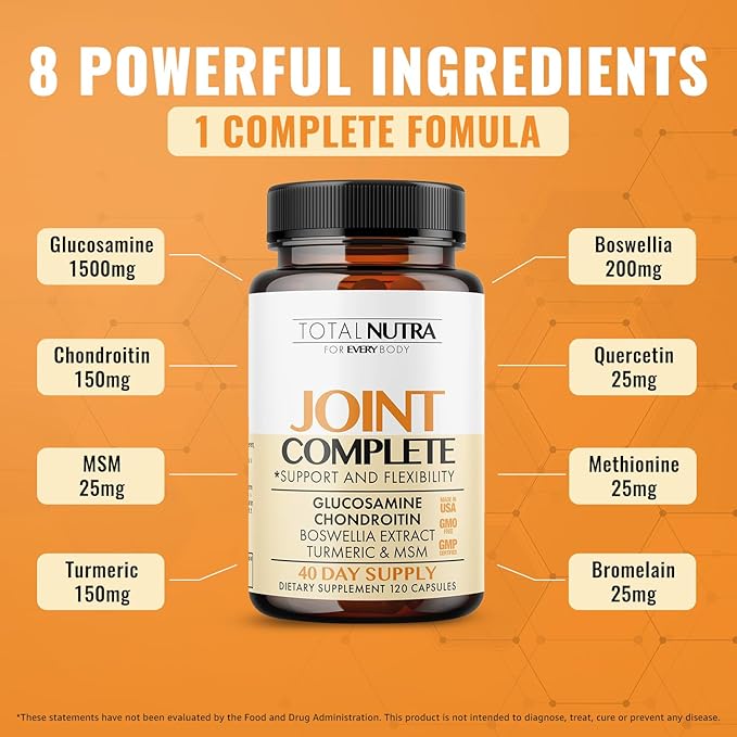 Glucosamine Chondroitin MSM Turmeric 2100mg – Joint Complete Capsules Advanced Strength Joint Support Supplement for Adults Hands Back Knee Mobility – Bone &amp Joint Health Supplements for Men &amp