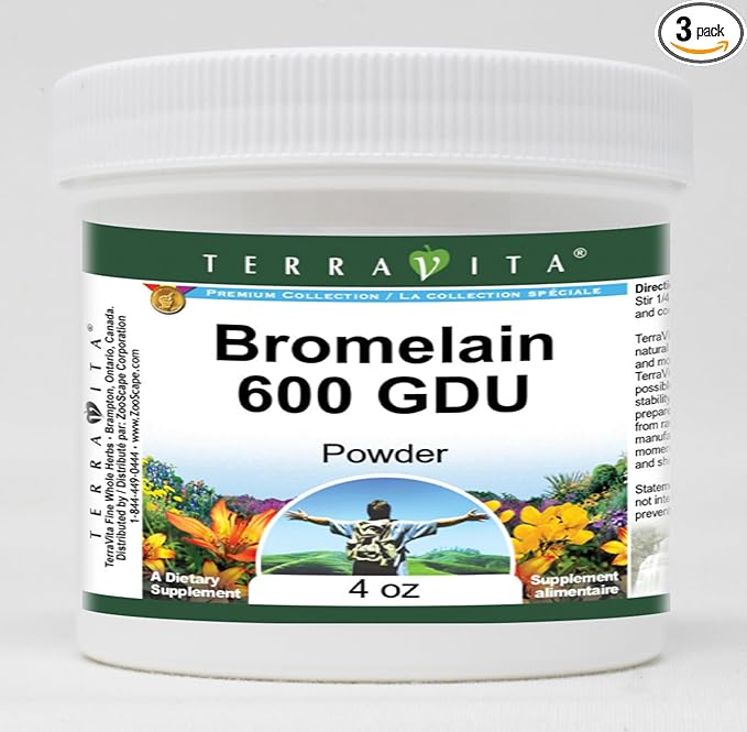 Bromelain 600 GDU Powder (4 oz ZIN: 519508) - 3 Pack