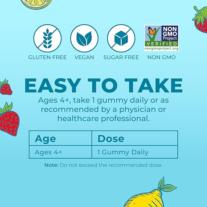 MARYRUTH'S Kids Vitamins | Multi | Sugar Free | 2 Month Supply | Kids Multivitamin Gummies for Ages 2+ | Vegan | Only 1 Gummy a Day | 60 Count