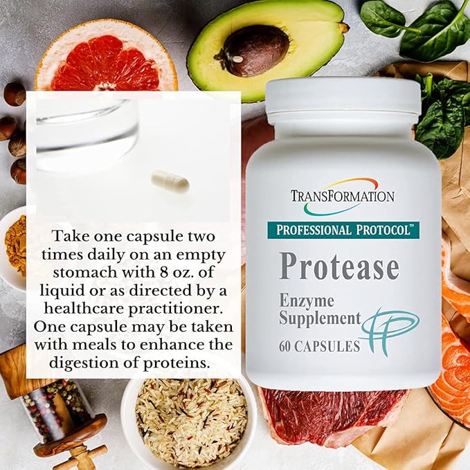 TRANSFORMATION THE GENESIS OF GOOD HEALTH Enzymes Protease Digestive Supplement Advanced Formula Supports Healthy Digestion Immunity Nutrient Absorption Improve Tolerance On an Empty Stomach