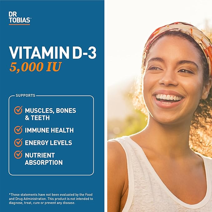 Dr. Tobias Omega 3 Fish Oil and Vitamin D-3 Promotes Overall Health - 3 Month Supply