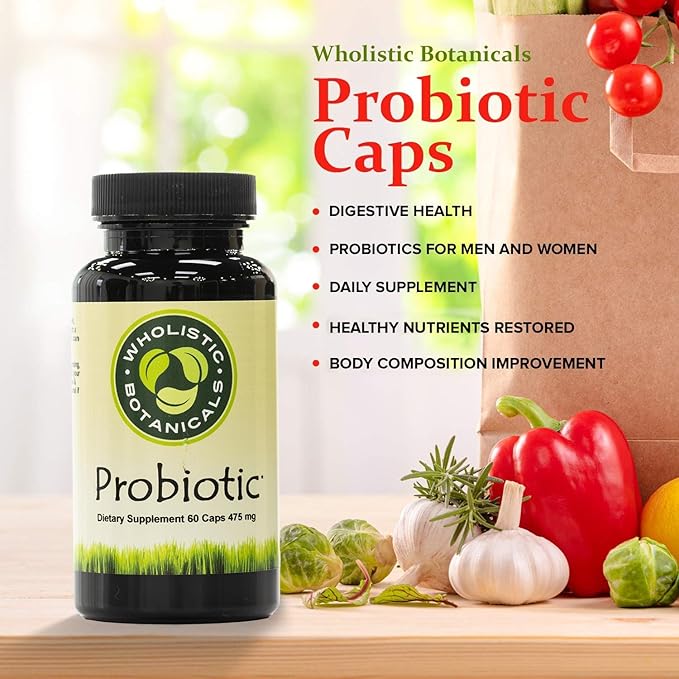 Probiotic Caps — Probiotics for Women and Men — Dietary Supplement for Health improvements Digestive Health Cell Protector — 60 ct