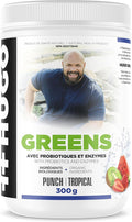++Hugo Greens Powder Nurition Girard | 300 G Combined with probiotics and enzymes + Made with Organic Ingredients | Punch Tropical Flavor