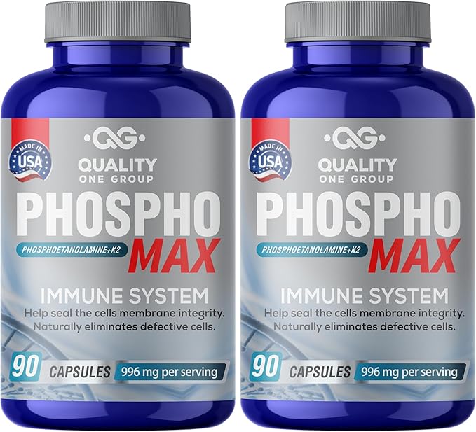Fosfoetanolamina - Unique Blend of Phosphoethanolamine to Boost Your Immune System- Natural Fosfoetalonamina 26 Years of Researched Formulation - 180 Capules