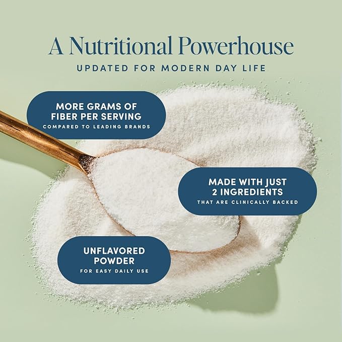 Bio.me Daily Prebiotic Fiber Powder Unflavored - 20 Travel Packs 7g Per Serving - Soluble &amp Insoluble Fiber Supplement for Women &amp Men - Digestive Health &amp Gut Health - GLP-1 Friendly Su