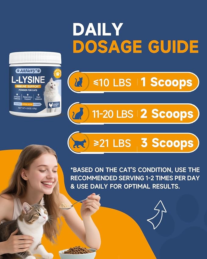 Cat Lysine Powder &amp Cat Lysine Paste Immune System Normal Eye Function and Respiratory Health