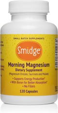 Smidge® Morning Magnesium Capsules 120 ct. Pure Magnesium Supplement to Support a Natural Energy Boost.
