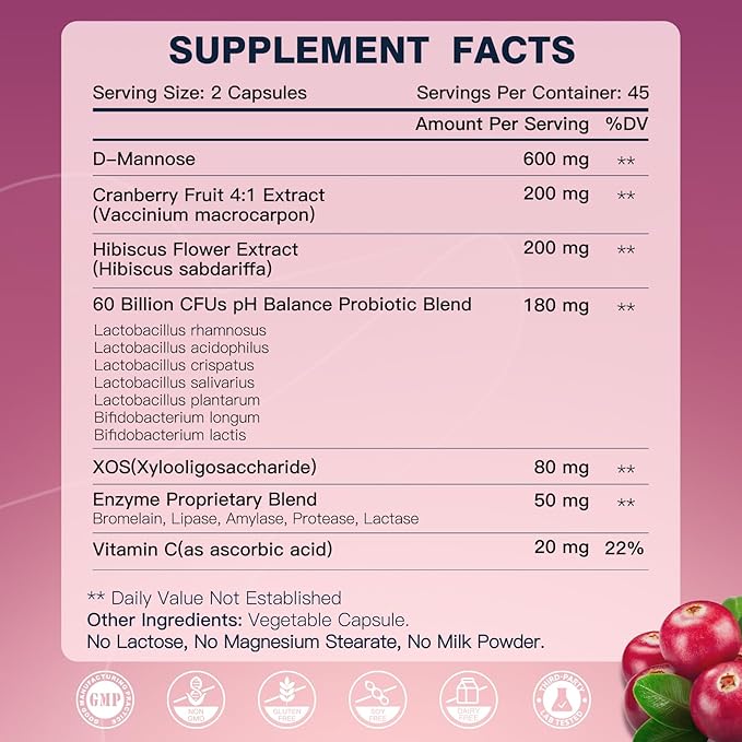 DRFOSTER Urinary Tract Health Probiotics for Women Digestive Health