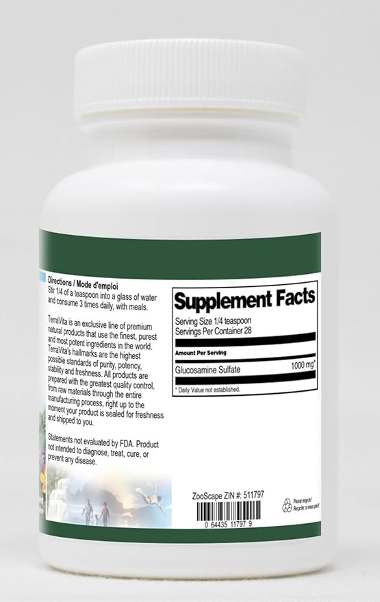 Terravita Glucosamine Sulfate Powder (1 oz ZIN: 511797) - 3 Pack