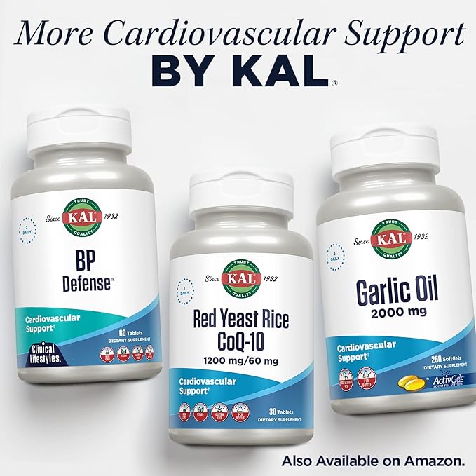 KAL Magnesium Taurate 400mg Plus CoEnzyme Vitamin B6 Chelated Magnesium Supplement Healthy Muscle Function Nerve and Heart Health Support Gluten Free Vegan 60-Day Guarantee 45 Serv 90 Tablets
