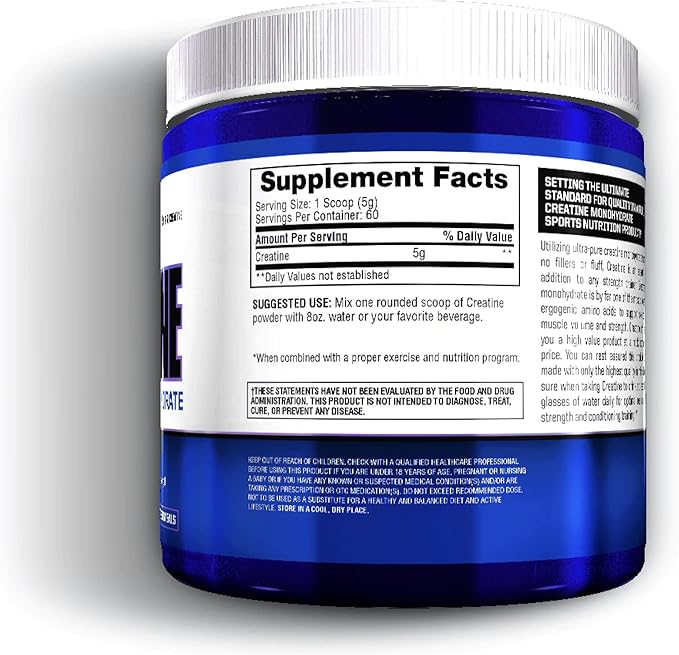 Gaspari Nutrition Pure Creatine Monohydrate 5g of Pure Creatine Boost Muscle and Size (Unflavored 60 Servings)